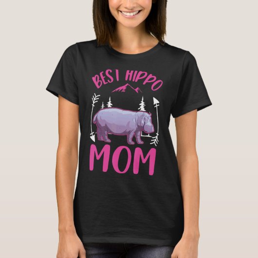 Beste Hippo mam ooit T-shirt (Voorkant)