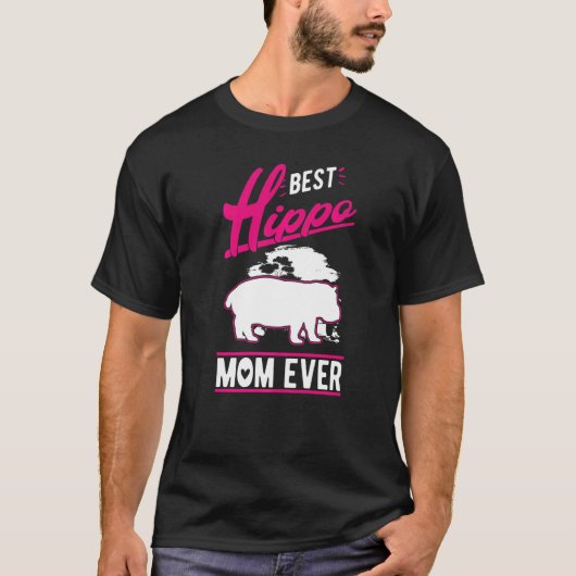 Beste Hippo mam ooit T-shirt (Voorkant)