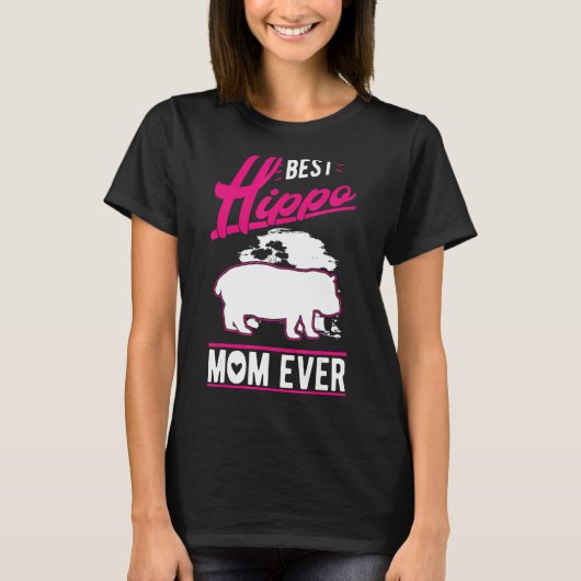Beste Hippo mam ooit T-shirt (Voorkant)