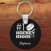Beste Hockey Mam Sleutelhanger nummer één zwart wi (Voorkant)