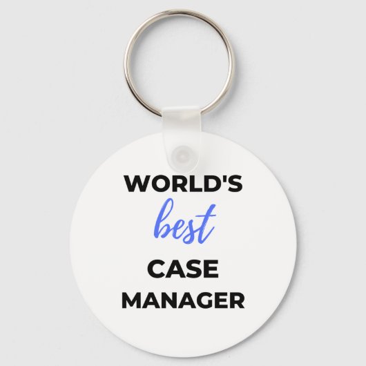 Beste Hoesje Manager 2 ter wereld Sleutelhanger (Voorkant)