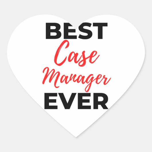 Beste Hoesje Manager ooit 2 Hart Sticker (Voorkant)
