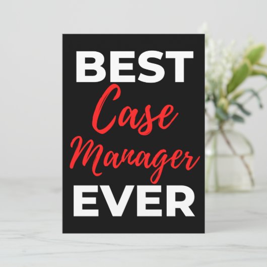 Beste Hoesje Manager ooit Bedankkaart (Staand voorkant)