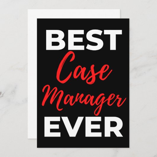 Beste Hoesje Manager ooit Bedankkaart (Voorkant / Achterkant)