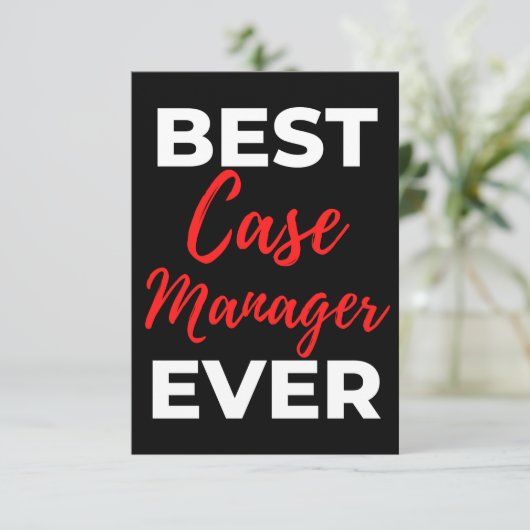 Beste Hoesje Manager ooit Bedankkaart (Staand voorkant)