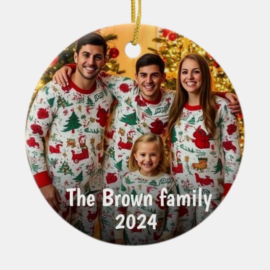 Beste home decor aangepaste kerst keramisch ornament (Voorkant)