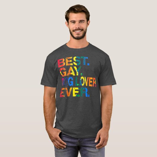 Beste homoseksuele Hondenliefhebber ooit T-shirt (Voorkant volledig)