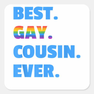 Beste homoseksuele neef ooit beste homoseksuele ne vierkante sticker