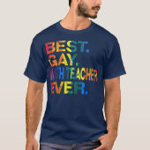 Beste homoseksuele Wiskunde leraar in alle stadia T-shirt (Voorkant)