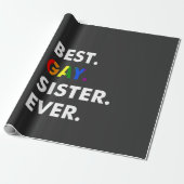 Beste homoseksuele zus ooit grappig LGBT Rainbow P Cadeaupapier (Uitgerold)