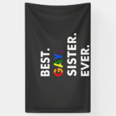 Beste homoseksuele zus ooit grappig LGBT Rainbow P Spandoek (Verticaal)