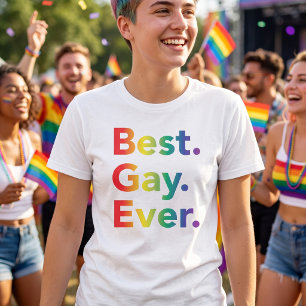 Beste Homoshirt Ooit LGBT Pride Regenboogvlag T-Sh T-shirt