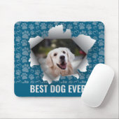 Beste Hond Aangepaste Huisdier Foto Poot Print Har Muismat (Met muis)