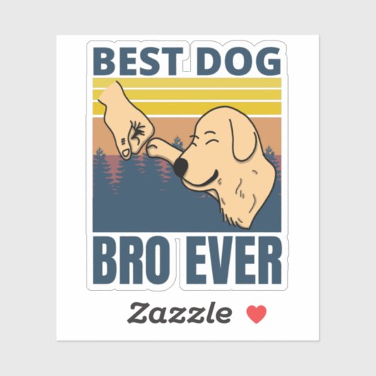 beste hond bro ooit - hondenliefhebber sticker (Vel)