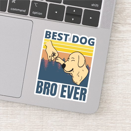 beste hond bro ooit - hondenliefhebber sticker (Detail)