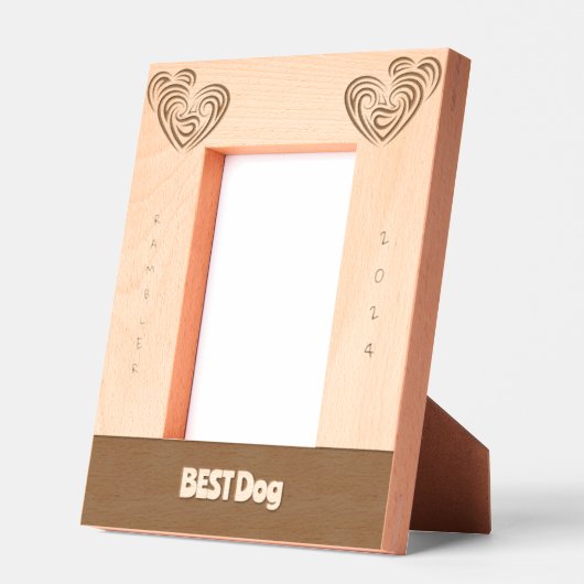 Beste Hond bruiloft Gegraveerde Lijstjes (Links)