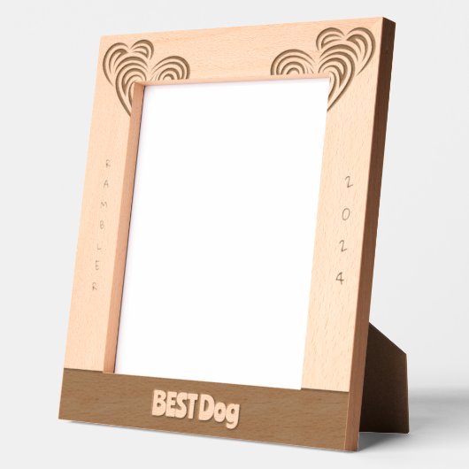 Beste Hond bruiloft Gegraveerde Lijstjes (Links)