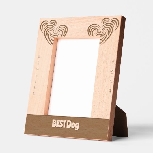 Beste Hond bruiloft Gegraveerde Lijstjes (Links)