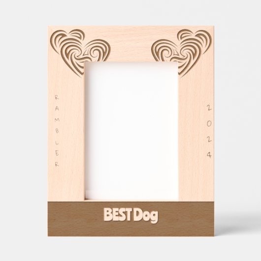 Beste Hond bruiloft Gegraveerde Lijstjes (Voorkant)