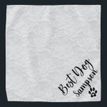 Beste Hond bruiloft Huisdier Gepersonaliseerde Wit Bandana<br><div class="desc">Dit ontwerp kan worden gepersonaliseerd door de Edit optie van het Ontwerp te kiezen. Je kunt ook overdragen naar andere objecten. Neem contact met me op via colorflowcreations@gmail.com of gebruik de chatoptie bovenaan de pagina als u dit ontwerp op een ander product wilt plaatsen of hulp nodig hebt. Bekijk meer...</div>