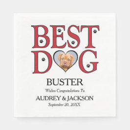 Beste Hond bruiloft servetten met huisdieren Foto