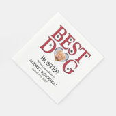 Beste Hond bruiloft servetten met huisdieren Foto (Hoek)