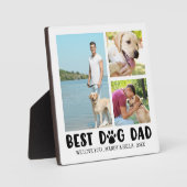 BESTE HOND DAD Paw Print 3 Fotocollage Fotoplaat (Voorkant)