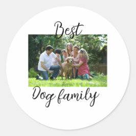 Beste hond familie moeder vader huisdier vriend va ronde sticker