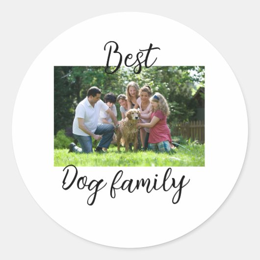 Beste hond familie moeder vader huisdier vriend va ronde sticker (Voorkant)