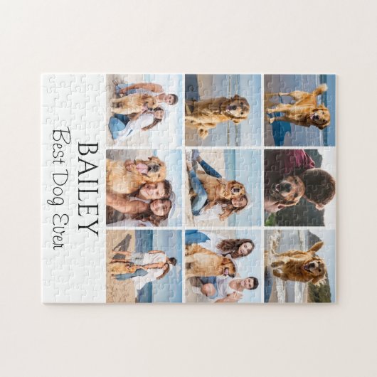 Beste Hond Fotocollage gepersonaliseerd Legpuzzel (Horizontaal)
