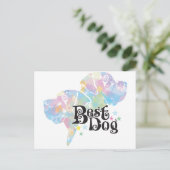 Beste hond "gekleurd" briefkaart (Staand voorkant)
