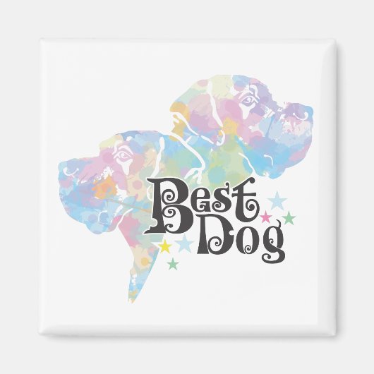 Beste Hond "gekleurd" Magneet (Voorkant)