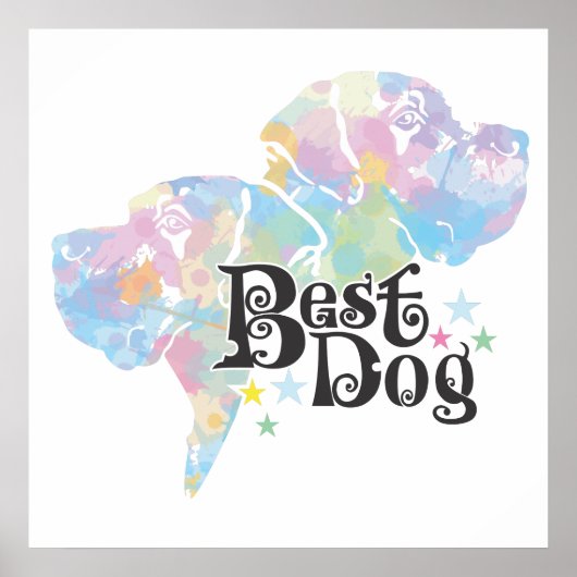 Beste hond, gekleurd poster (Voorkant)