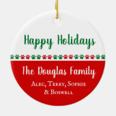 Beste hond-groomer, bedankt voor kerstcadeau keramisch ornament (Achterkant)