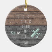 Beste Hond Groomer Custom Kerst Ornament (Voorkant)