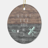 Beste Hond Groomer Custom Kerst Ornament (Links)