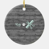 Beste Hond Groomer Custom Kerst Ornament (Achterkant)