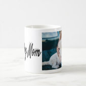 Beste hond Mam Foto Zwarte tekst Koffiemok (Center)