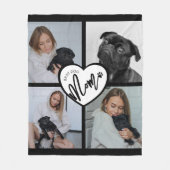 Beste Hond Mam | Fotocollage Fleece Deken (Voorkant)