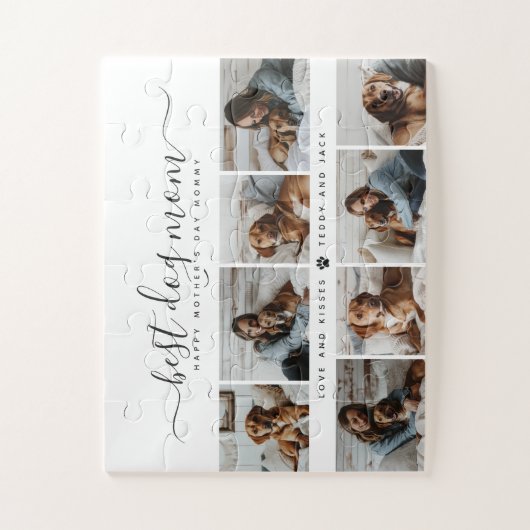 Beste Hond Mam: Gepersonaliseerde Hond Foto Moeder Legpuzzel (Verticaal)