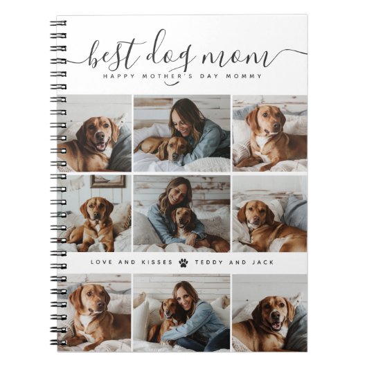 Beste Hond Mam: Gepersonaliseerde Hond Foto Moeder Notitieboek (Voorkant)