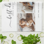 Beste Hond Mam: Gepersonaliseerde Hond Foto Moeder Theedoek (Gevouwen)