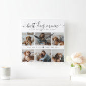 Beste Hond Mam: Gepersonaliseerde Hond Foto Moeder Vierkante Klok (Huis)