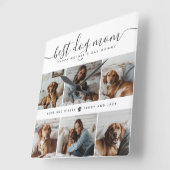 Beste Hond Mam: Gepersonaliseerde Hond Foto Moeder Vierkante Klok (Hoek)