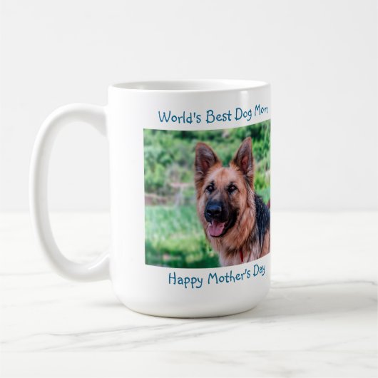 Beste Hond Mam - Happy Moederdag - Blauwgroen Pet Koffiemok (Links)