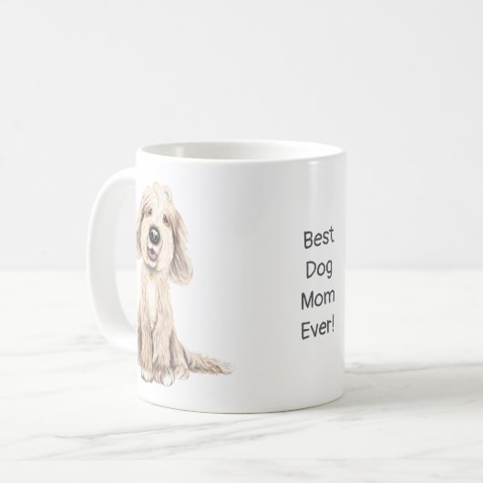 Beste Hond Mam, Labradoodle/Cockapoo Mok (Voorkant links)