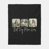 Beste Hond Mam Ooit - Custom 3-Photo Collage Fleece Deken (Voorkant)