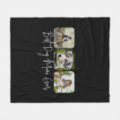 Beste Hond Mam Ooit - Custom 3-Photo Collage Fleece Deken (Voorkant (Horizontaal))
