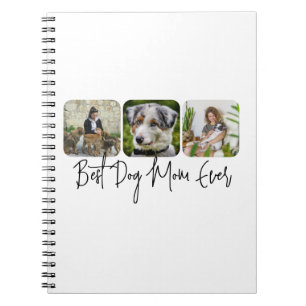 Beste Hond Mam Ooit - Custom 3-Photo Collage Notitieboek