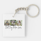 Beste Hond Mam Ooit - Custom 3-Photo Collage Sleutelhanger (Achterkant)